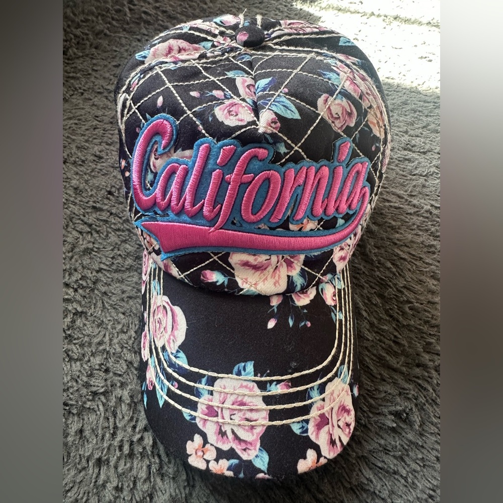 Robin Ruth Adjustable Snap Back Embroidered California Floral Hat